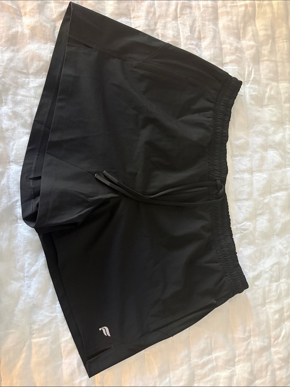Fabletics Black Athletic Shorts with Drawstring